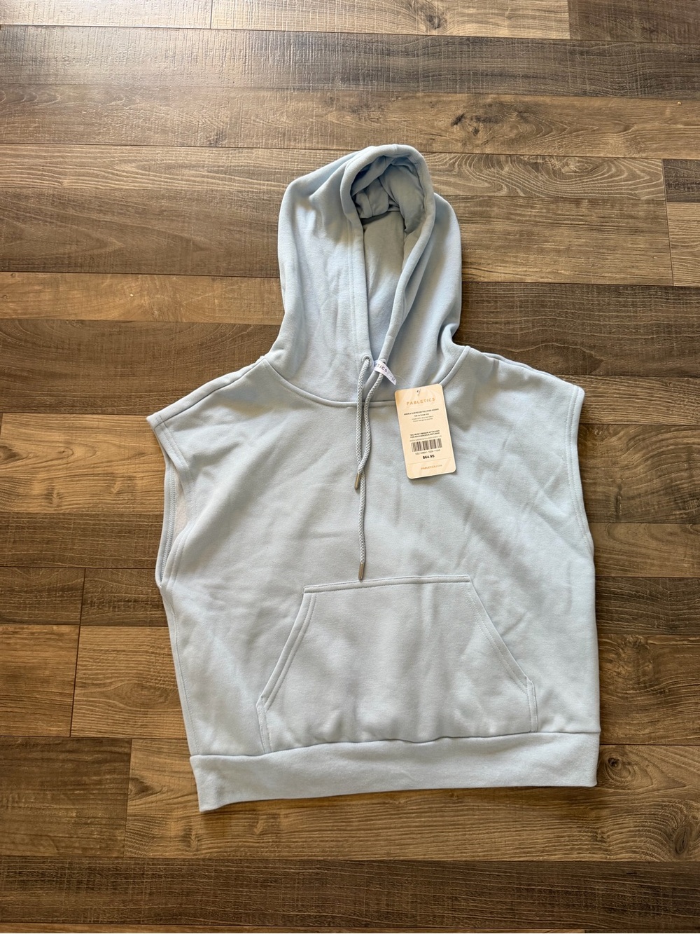 Fabletics Light Blue Sleeveless Hoodie